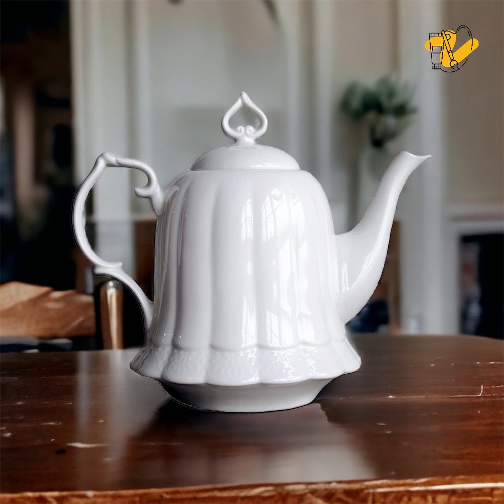 Porcelain Neoclassical Style Tea Set (Teapot, Cream Jug & Sugar Bowl)