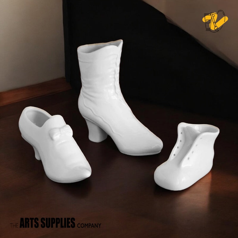 Cream Color Ceramic Victorian Shoe
