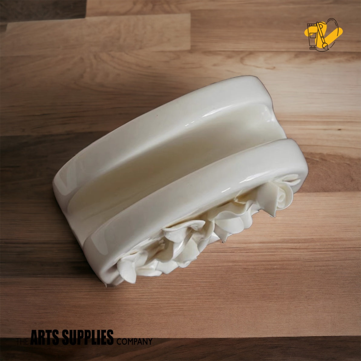 Handmade Sculpted Roses | Half-moon Napkin Holder