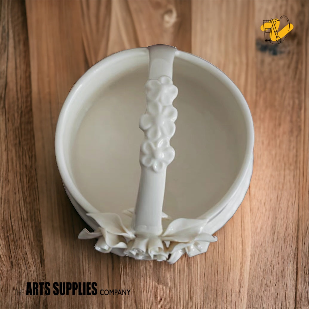 Handmade Sculpted Roses | Mini Flower Basket