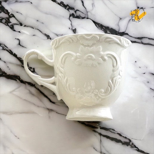 Cream Color Neoclassical Style Embossed Coffee Cup (4 styles, 250ml)