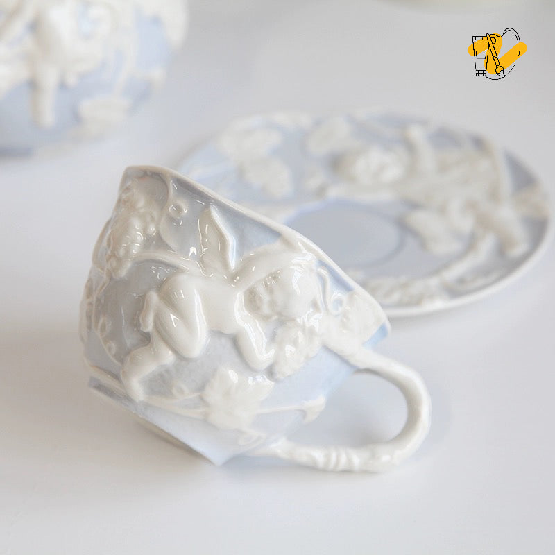 エンボスエンジェルズ ティーポットとティーカップセット