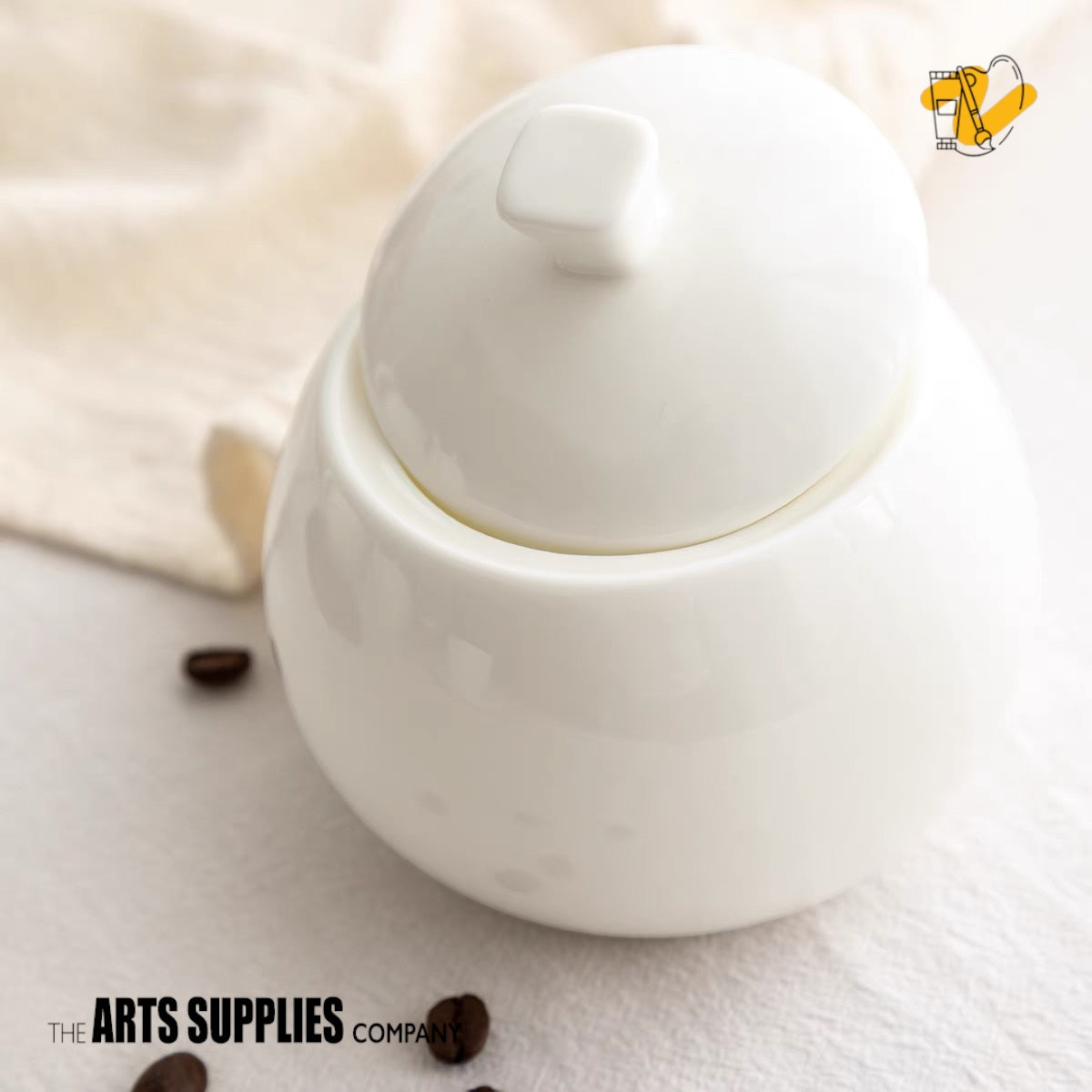 Square Knob Collection | Sugar Pot with Lid (440ml)
