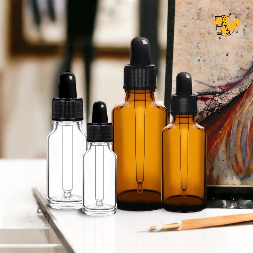 Glass Bottle with Dropper (Package of 2)