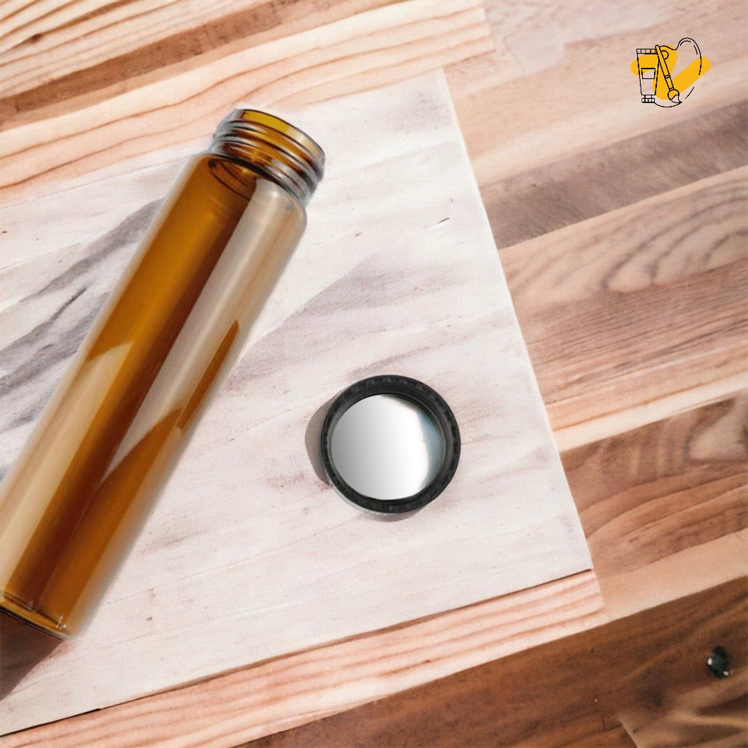 Glass Media Bottles with Screw Cap (Package of 10)