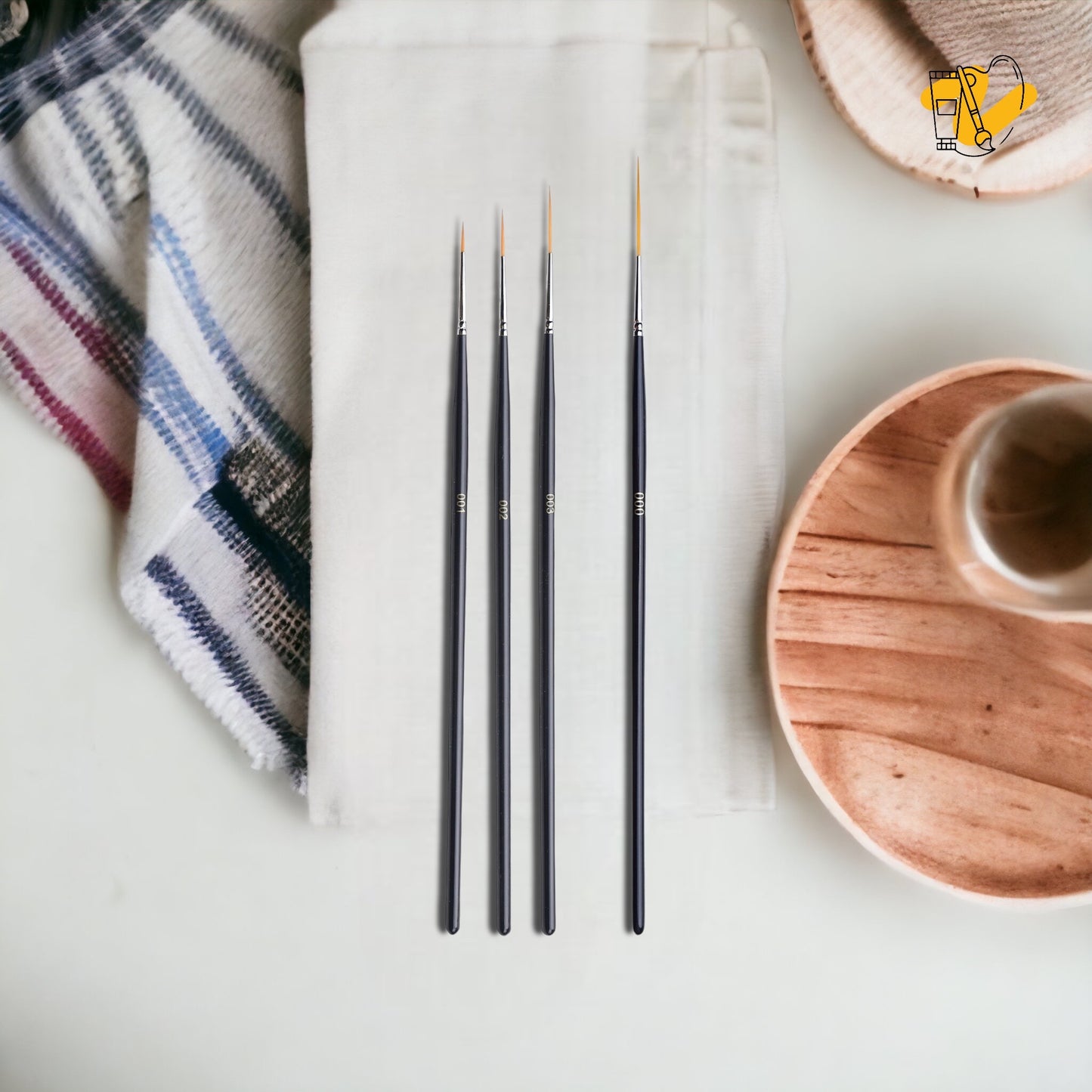 Synthetic Bristles Script Brush