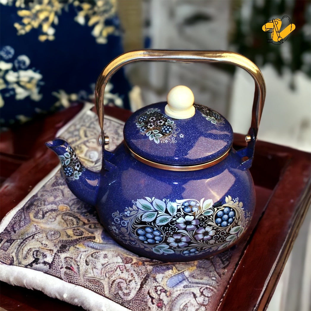Floral Pattern Enamel Tea Kettle (2 Styles)