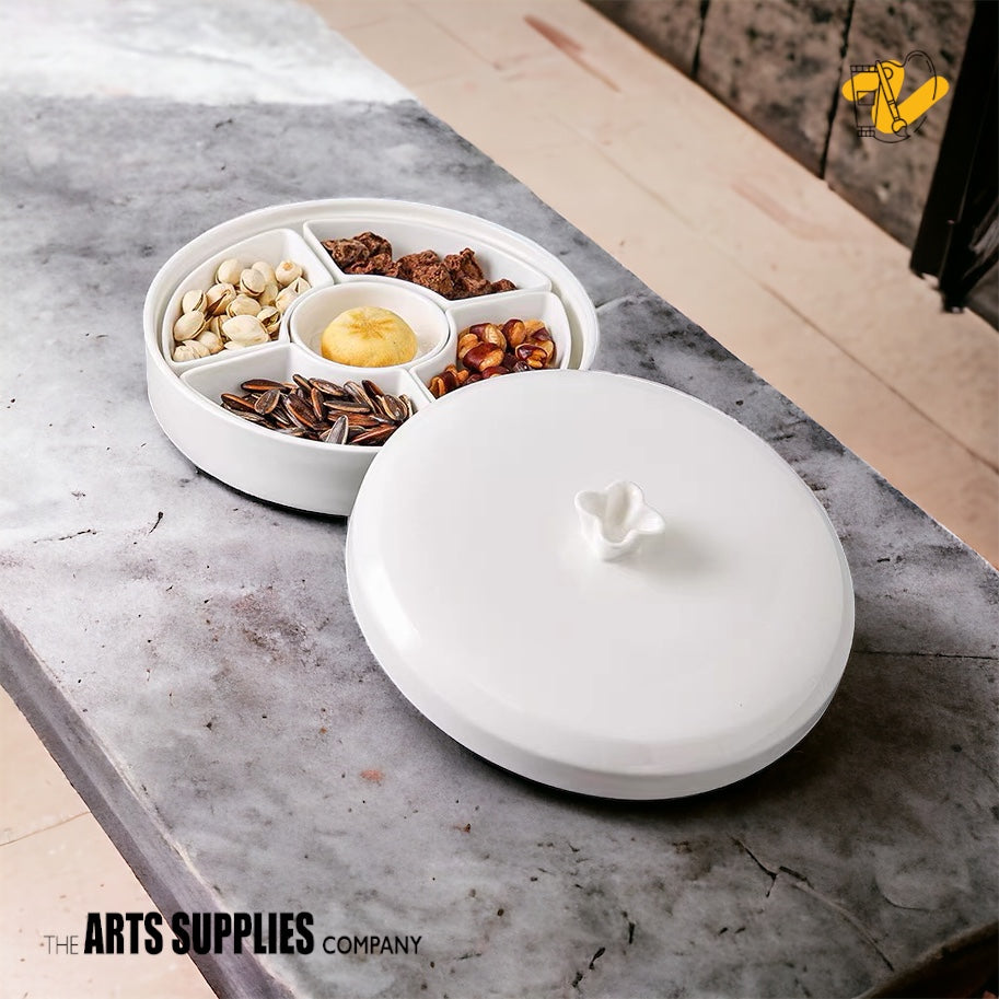 Nut & Candy Box with Cover (Round)