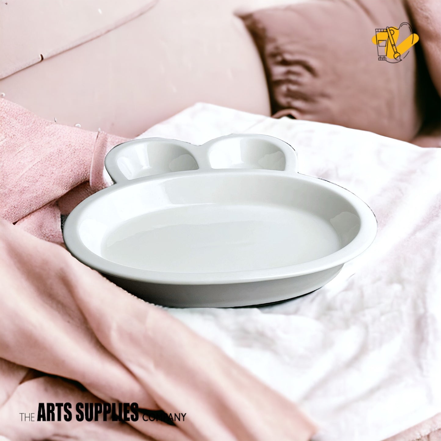 Rabbit Shape Plate with Partitions