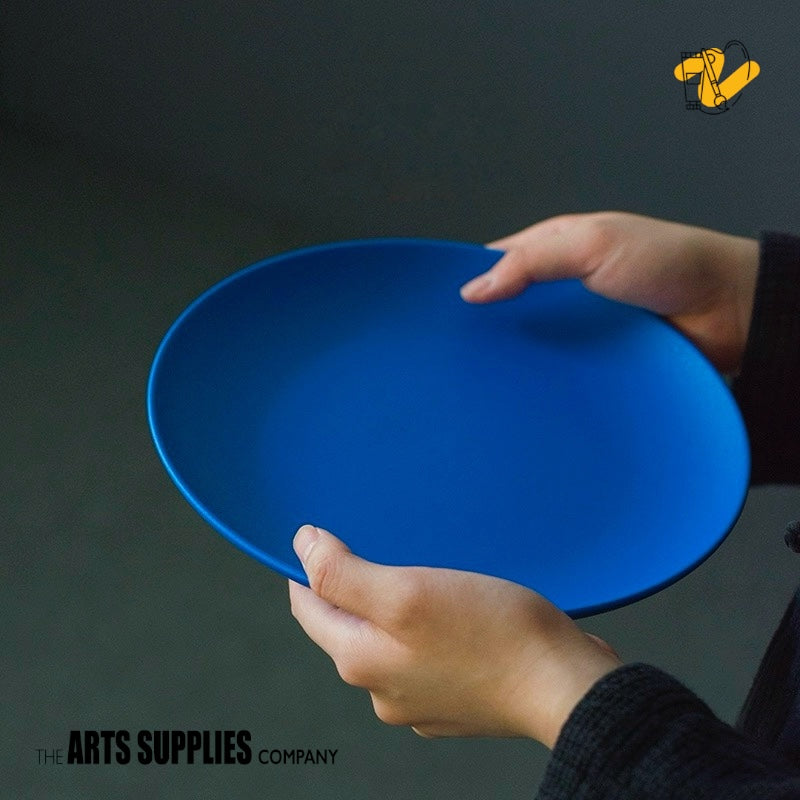 Bisque Clay Plate in Old Glory Blue