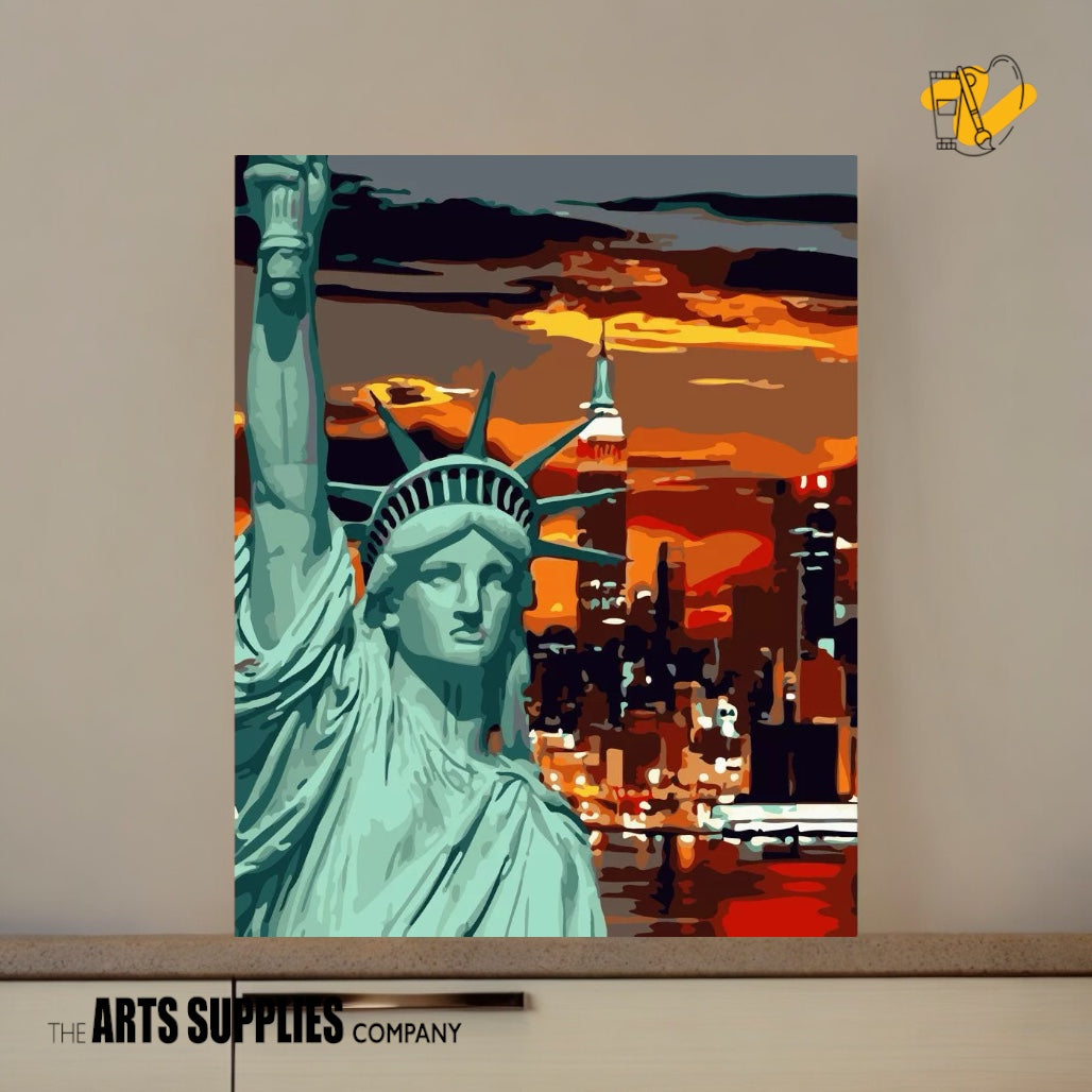 Paint By Numbers | Statue of Liberty & Sunset New York
