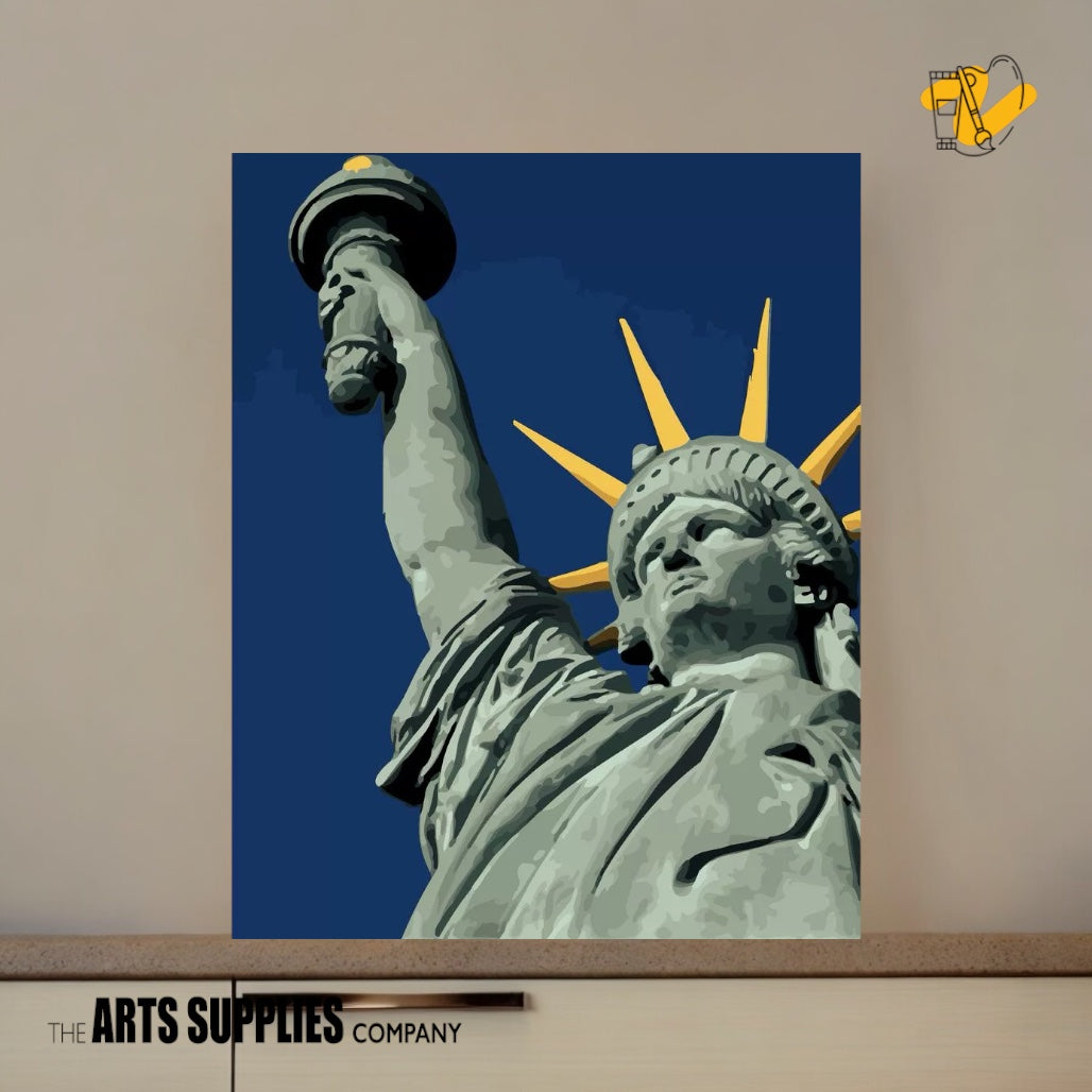 Paint By Numbers | Statue of Liberty & Old Glory Blue Sky