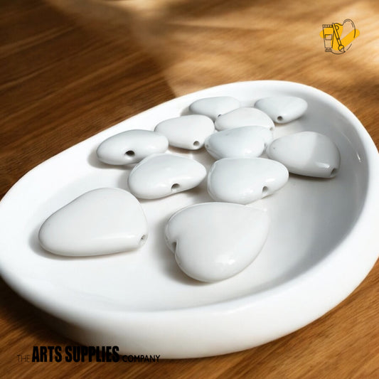 Porcelain Earrings Kit | Heart (Set of 2) (Selected Second)