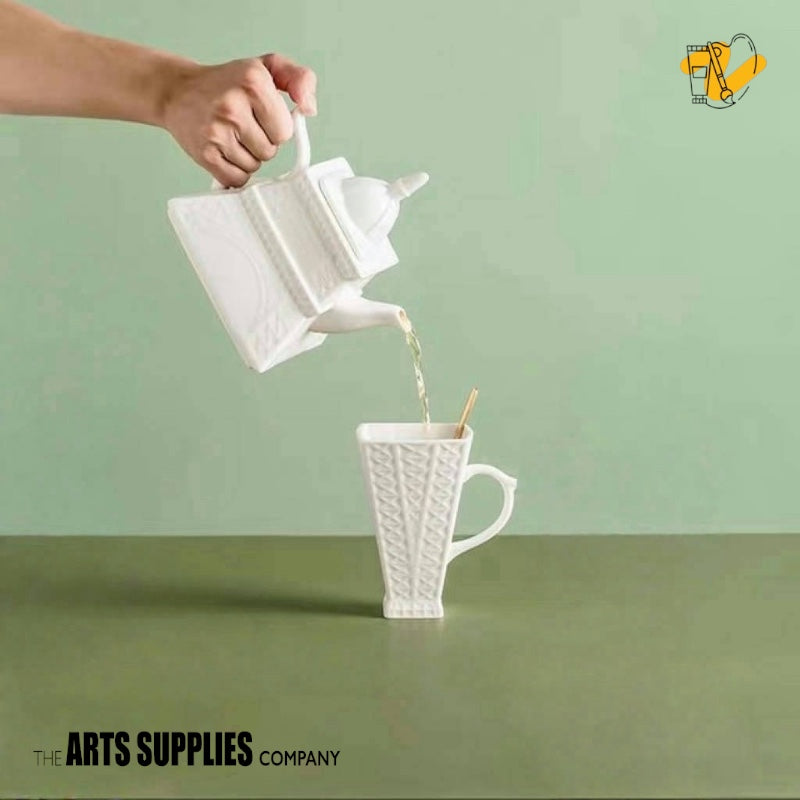 ボーンチャイナ ミータイム ティーポット + ティーカップ セット