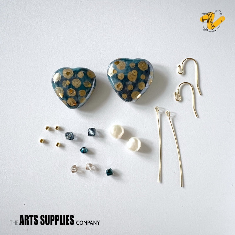 Porcelain Earrings Kit | Heart (Set of 2)