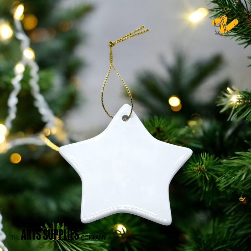 Christmas Disc Ornament (Glazed Single Sided) 50 Pieces