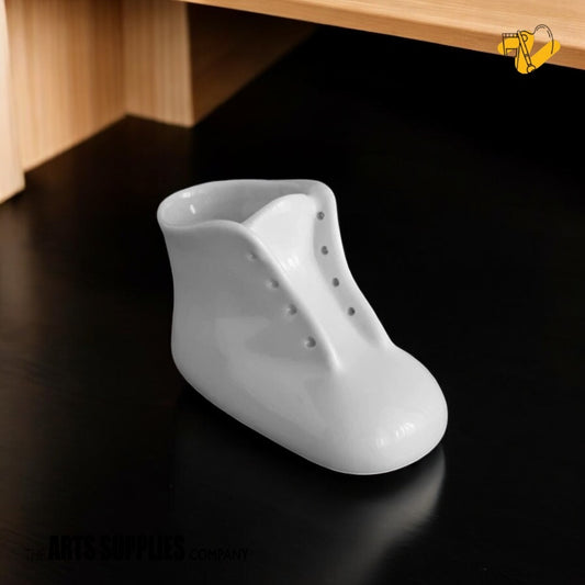 Cream Color Ceramic Victorian Baby Shoe