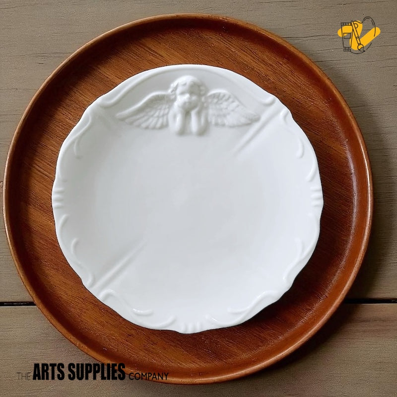 Angelica Round Salad Plate with Georgian Scroll Lines (20cm)