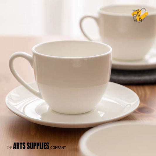 Square Knob Collection | Teaup & Saucer (250ml)