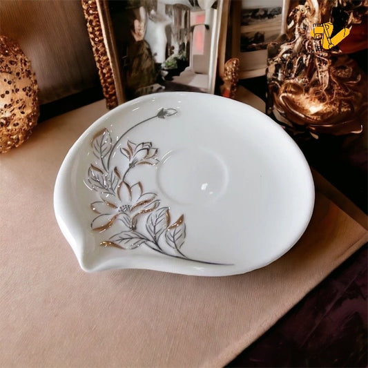 Embossed Flowers Teacup & Saucer (Set of 2)