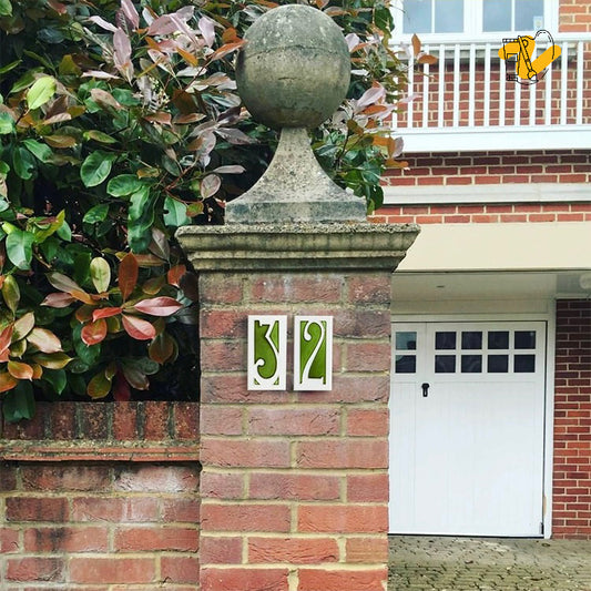 Artisan Ceramic and Enamel Number Signage