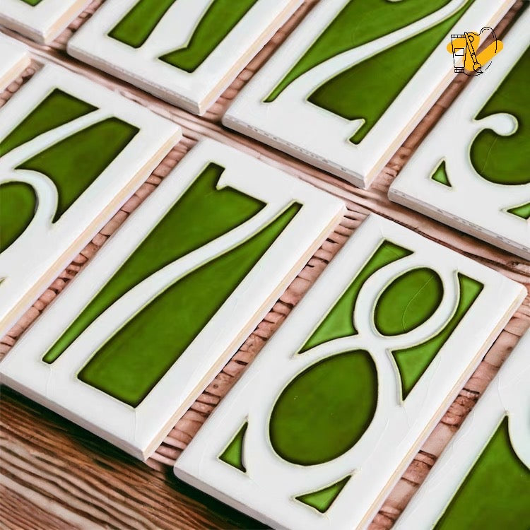 Numbers Inlay Designs Artisan Ceramic and Enamel Number Signage – The Arts Supplies Company