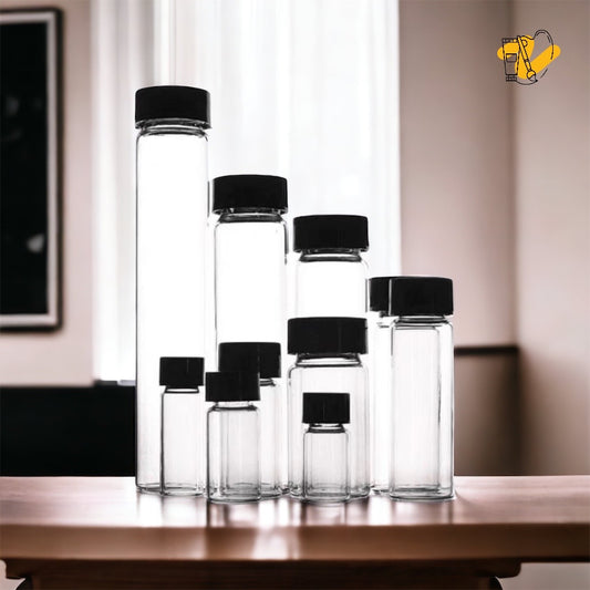 Glass Media Bottles with Screw Cap (Package of 10)