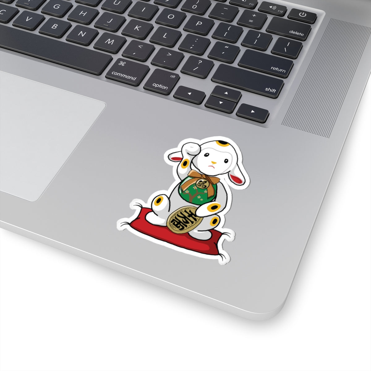 Maneki-Neko Lamb Stickers, Cute Stickers for Laptops, Japanese Decor, Gift for Lamb Lovers, Kawaii Accessories, Home and Office Decoration