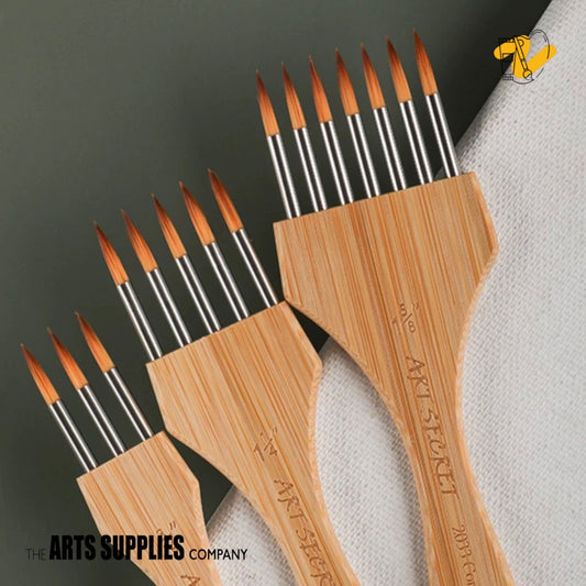 Goat & Synthetic Blend Multi-Header Brecher Round Brush (Set of 3 Sizes)