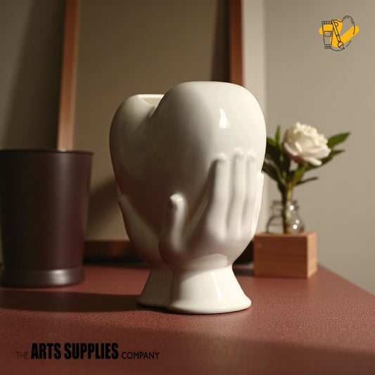 Hand Holding Heart Vase