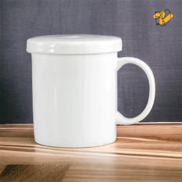 Porcelain Coffee Mug with Lid (380ml)