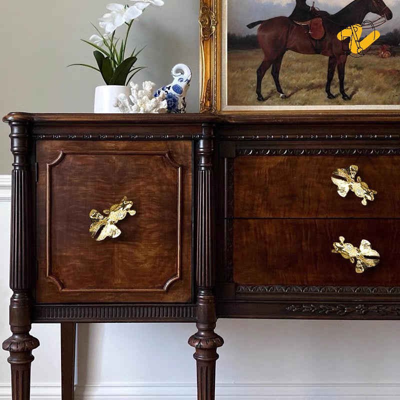 Goldfish Brass Cabinet Door Knob