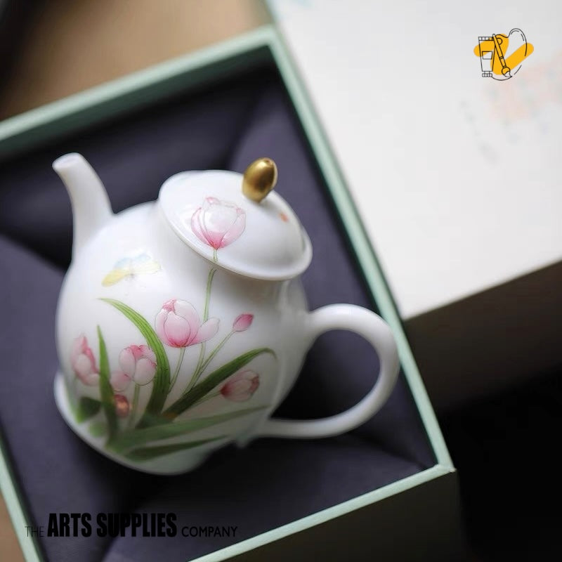 Hand-painted Floral Teapot