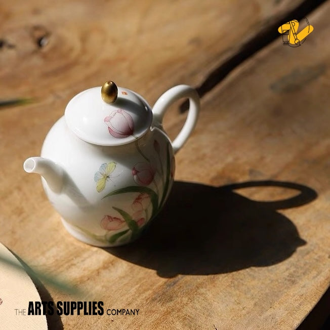 Hand-painted Floral Teapot