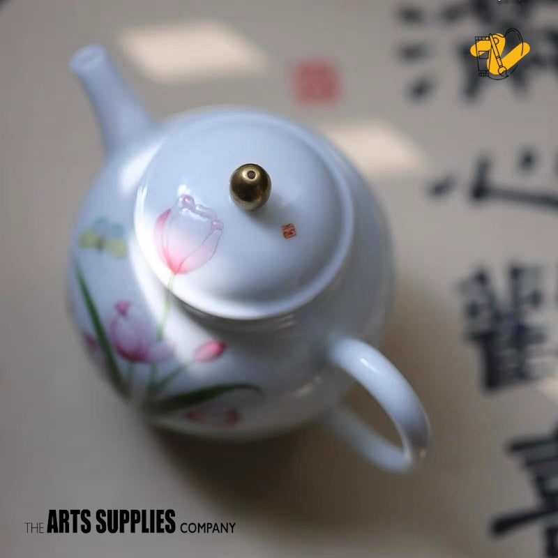 Hand-painted Floral Teapot