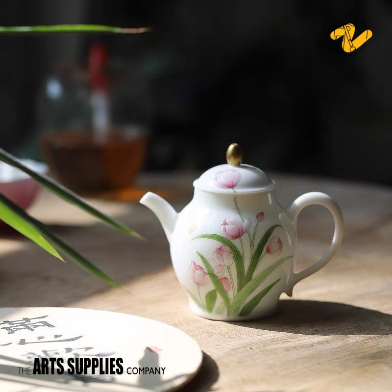 Hand-painted Floral Teapot