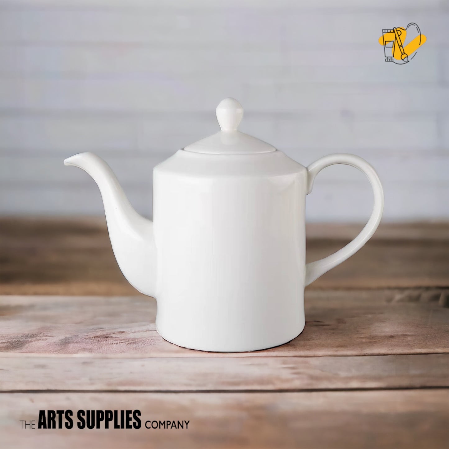 Bone China Royal Design Drum Shape Teapot (1,000ml)