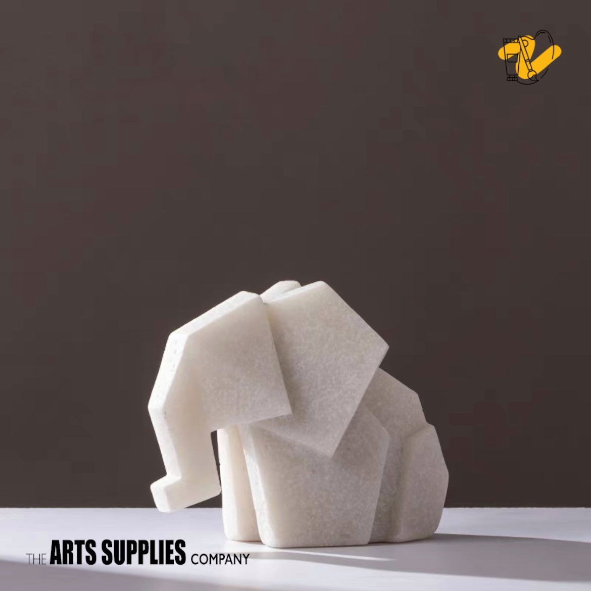 Sandstone Origami Sculpture | Elephant