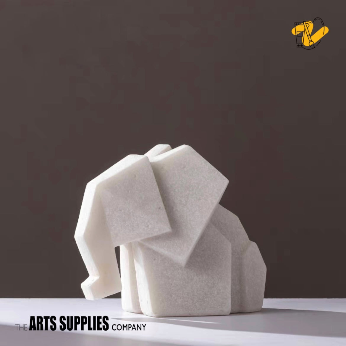 Sandstone Origami Sculpture | Elephant