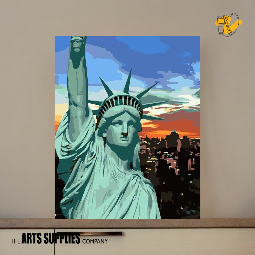 Paint By Numbers | Statue of Liberty & Sunset New York