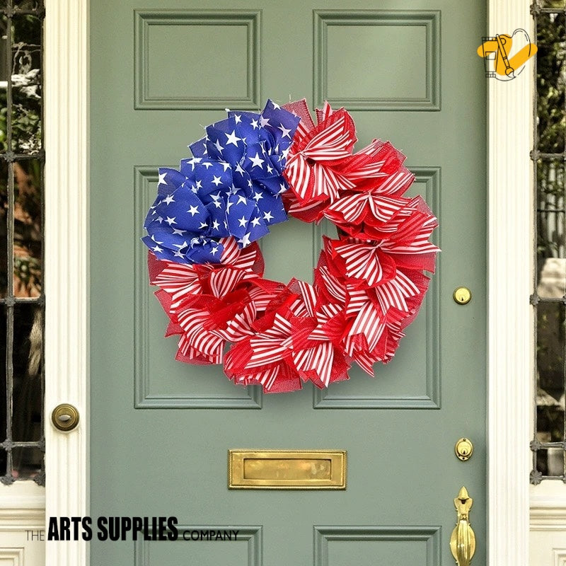 American Flag Ribbon Wreath