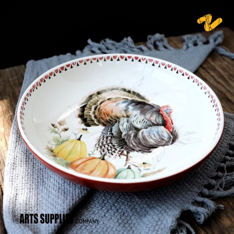 Autumn Turkey Collection | Serving Bowl