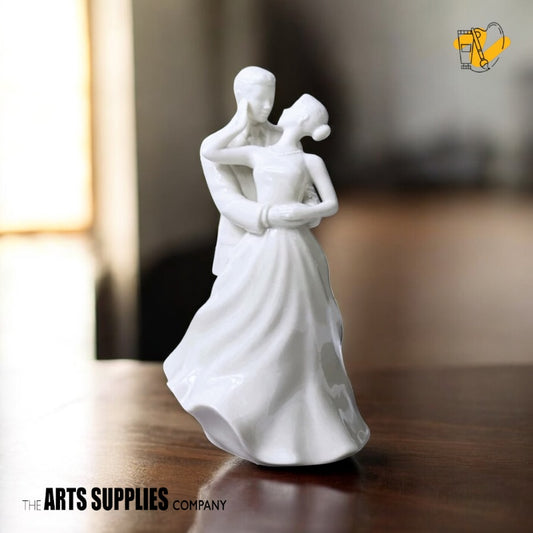 Cream Color Ceramic Anniversary Waltz Figurine