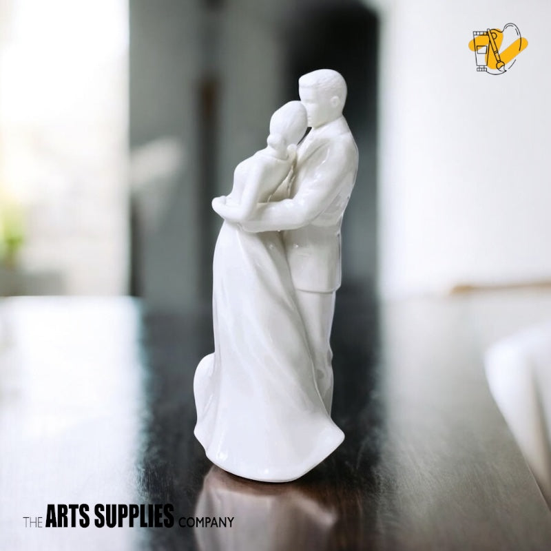 Cream Color Ceramic Anniversary Waltz Figurine