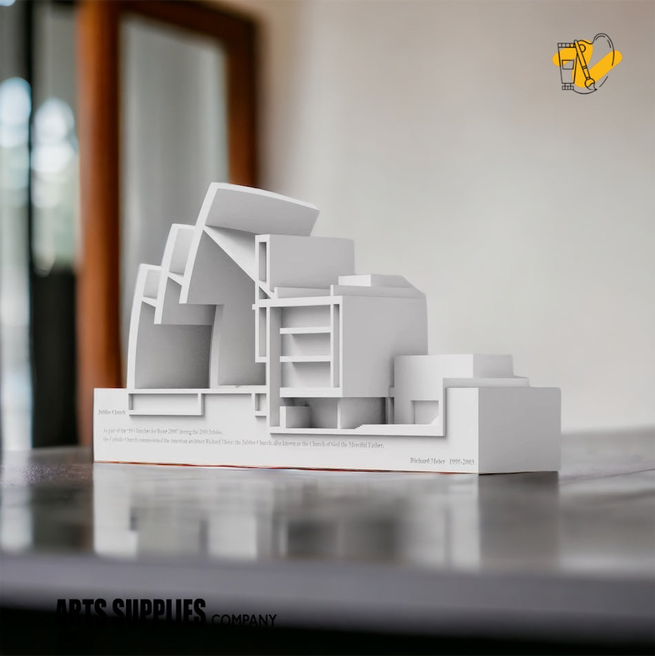 Cement Architectural Model | Richard Meier Church of 2000