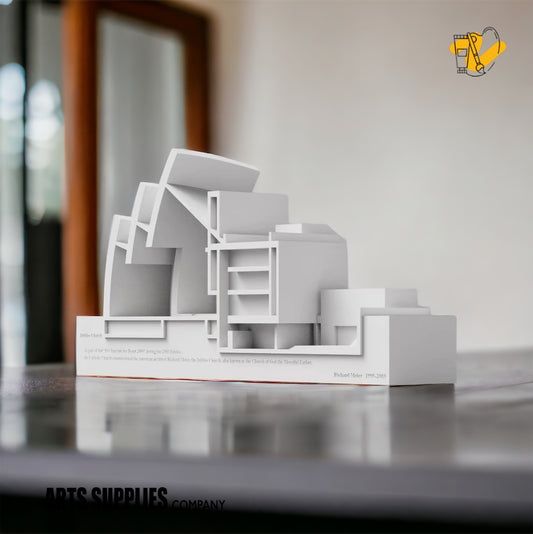 Cement Architectural Model | Richard Meier Church of 2000