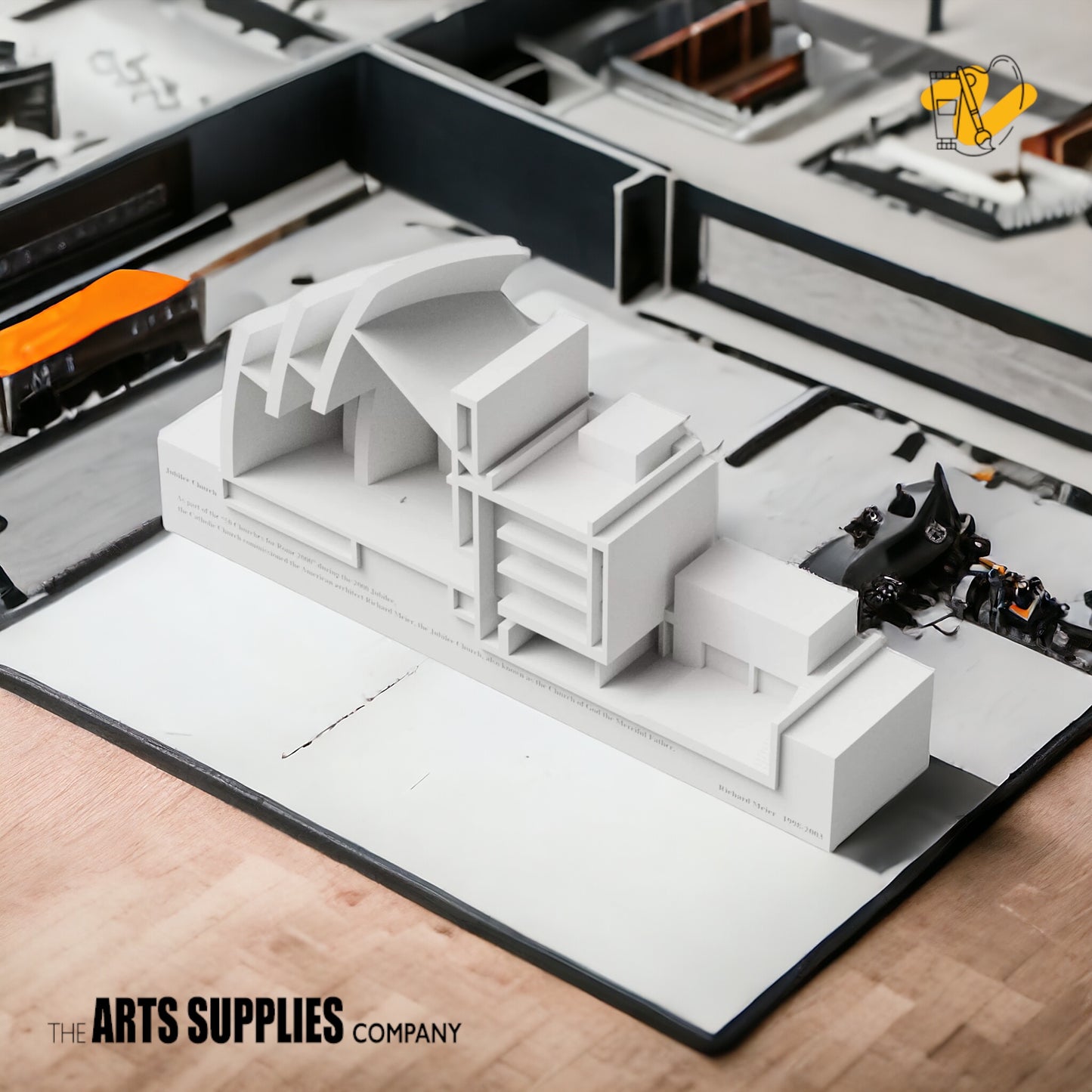 Cement Architectural Model | Richard Meier Church of 2000