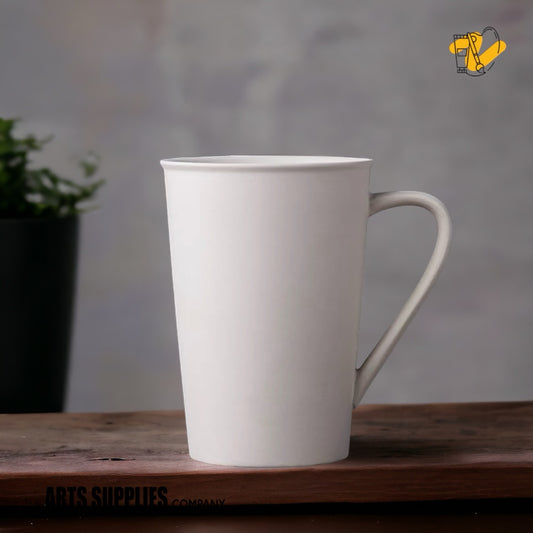 Ready to Paint Ceramic Bisque Cup with Handle