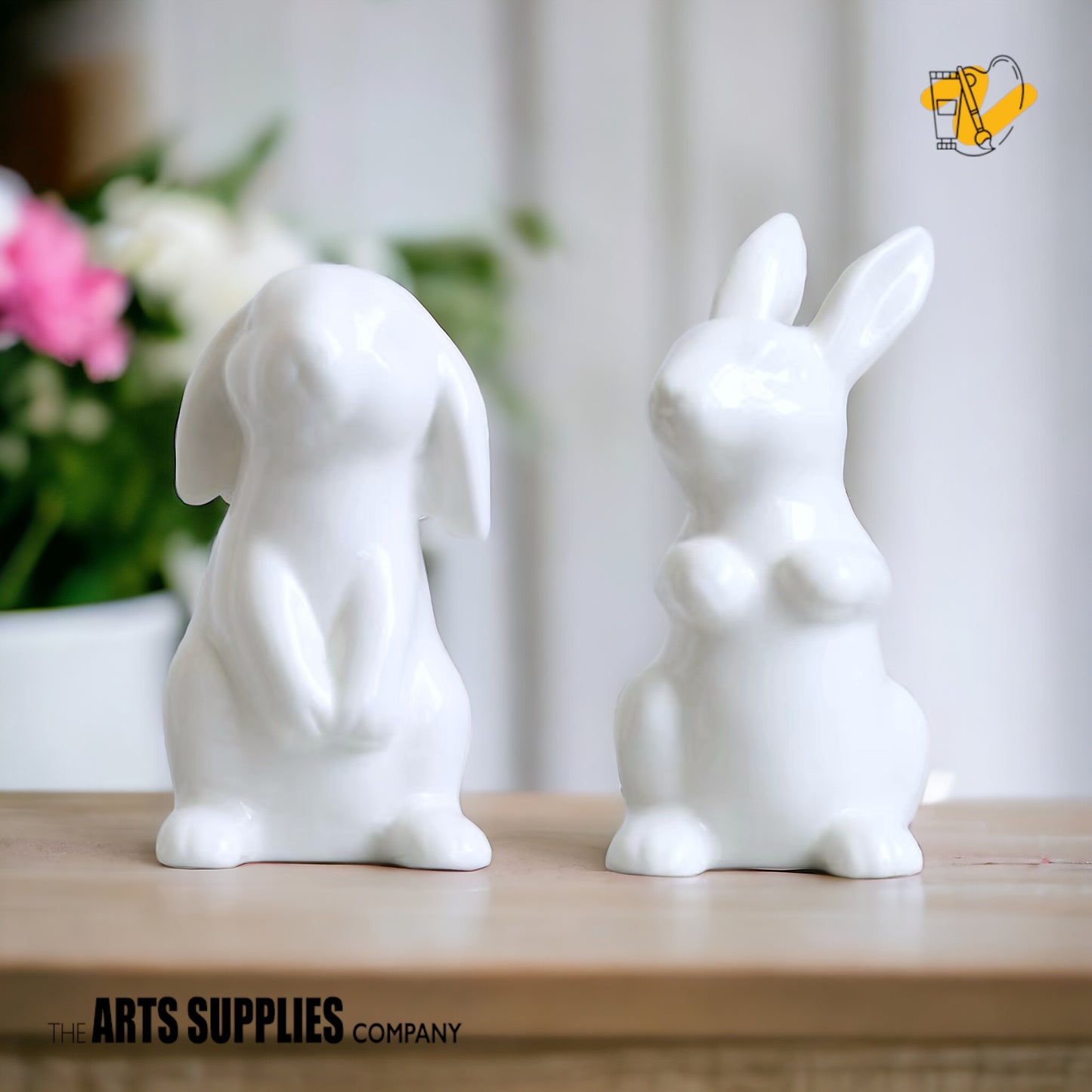 Standing Rabbit Figurine (Set of 2)