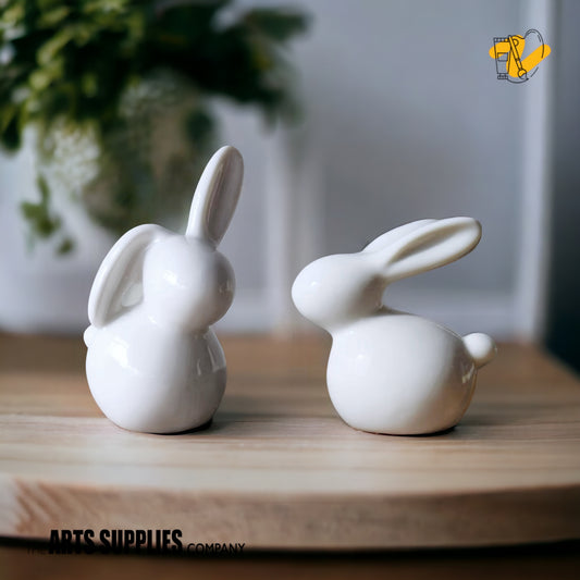 Eavesdropping Rabbit Figurine (Set of 2)